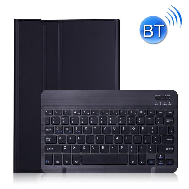 A500 - Samsung Galaxy Tab A7 T500/T505 10.4 inch 2020 Detachable Bluetooth Keyboard Ultrathin Horizontal Flip Leatherette Tablet Case with Holder & Elastic Band(Black)