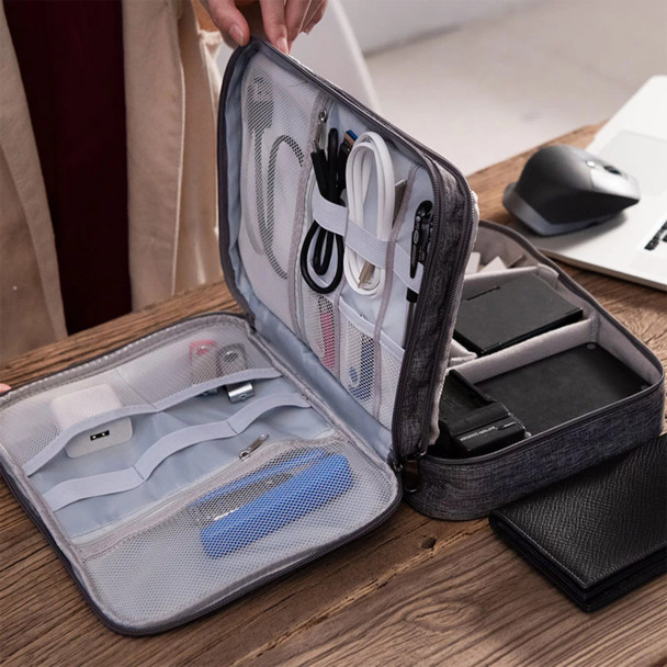 3 Layer Travel Cable Organizer Bag