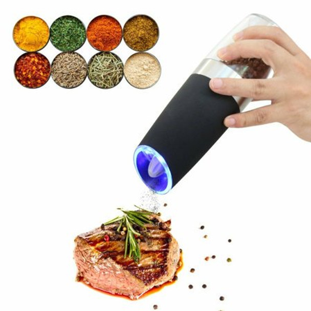 Electric Gravity Salt Grinder with LED Light & Adjustable Coarseness