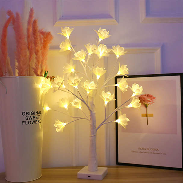 Wired Decorative Tree Table Lamp