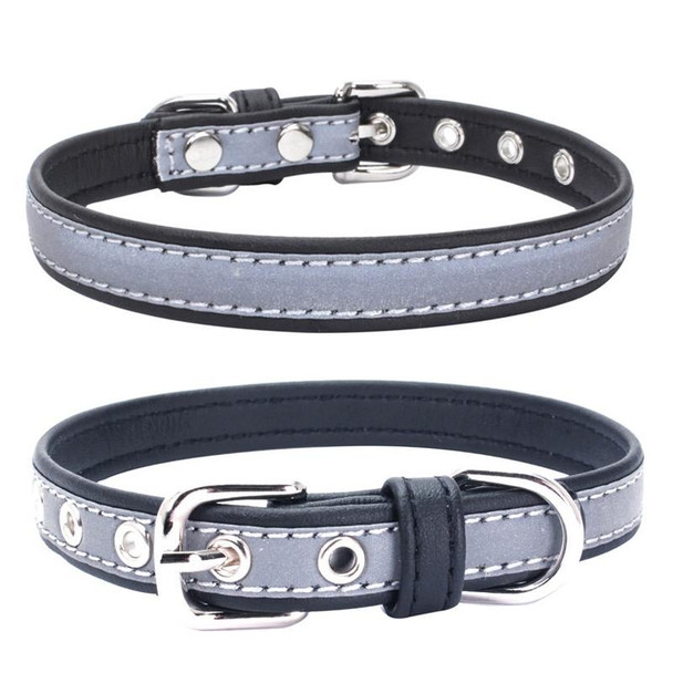 CL181K Pet Soft Reflecting Collar, Size: XS(No Iron Sheet Black)