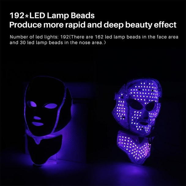 7 Color LED Facial Mask Photon Mask Skin Rejuvenation Face Beauty Machine, EU Plug