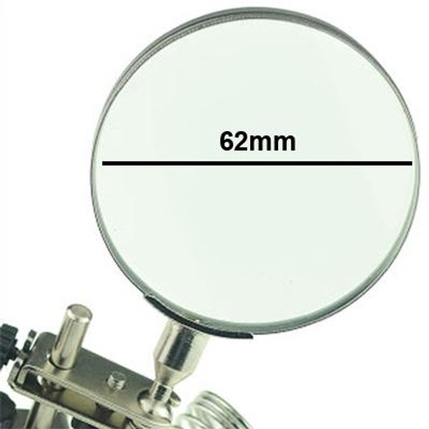Helping Hand Magnifier, Hand Soldering Iron Stand Helping 2x Optical Magnifying Solder Tool(Silver)