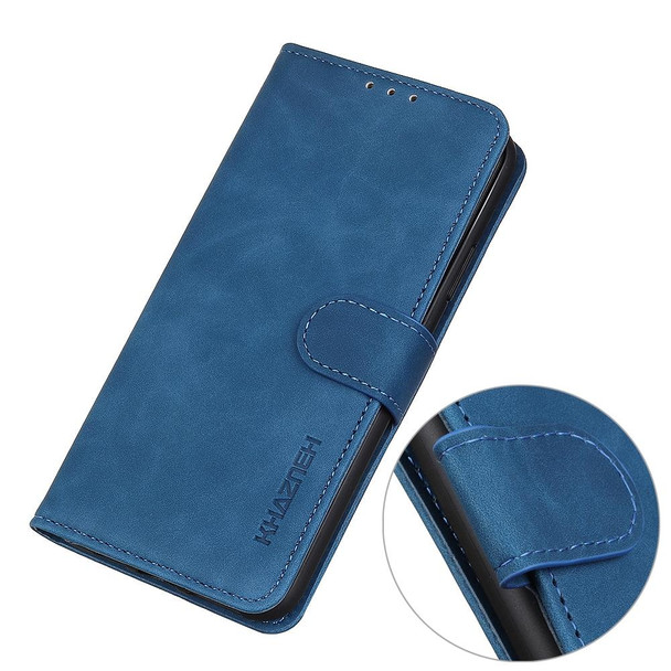 vivo Y35 4G / Y22s KHAZNEH Retro Texture PU + TPU Horizontal Flip Leather Case(Blue)