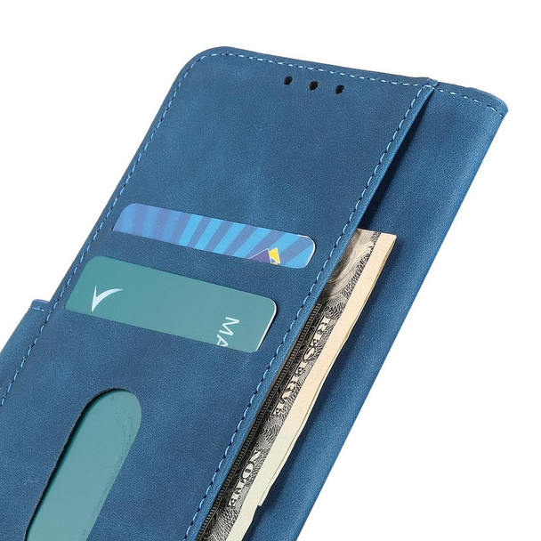 vivo Y35 4G / Y22s KHAZNEH Retro Texture PU + TPU Horizontal Flip Leather Case(Blue)