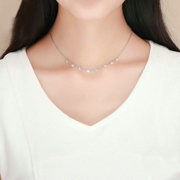 S925 Sterling Silver Platinum Plated Necklace