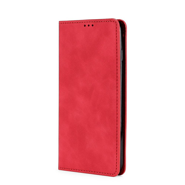 ZTE Blade A72 5G Skin Feel Magnetic Horizontal Flip Leather Phone Case(Red)