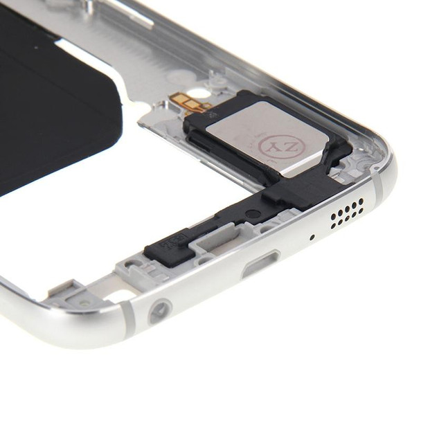 Galaxy S6 / G920F Back Plate Housing Camera Lens Panel with Side Keys and Speaker Ringer Buzzer (White)