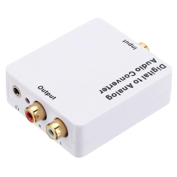 Digital to Analog Audio Converter / Mini Audio Decoder, Size: 72 x 55 x 20mm(White)