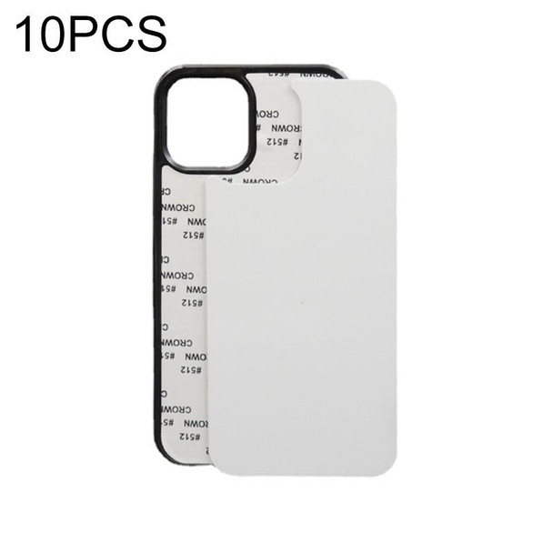 iPhone 14 10 PCS 2D Blank Sublimation Phone Case(Black)