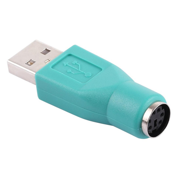 USB A Plug to mini DIN6 female Adapter (PS/2 to USB)(Green)