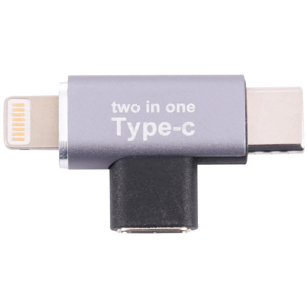 USB-C / Type-C Female to 8 Pin Male + USB-C / Type-C Male Converter