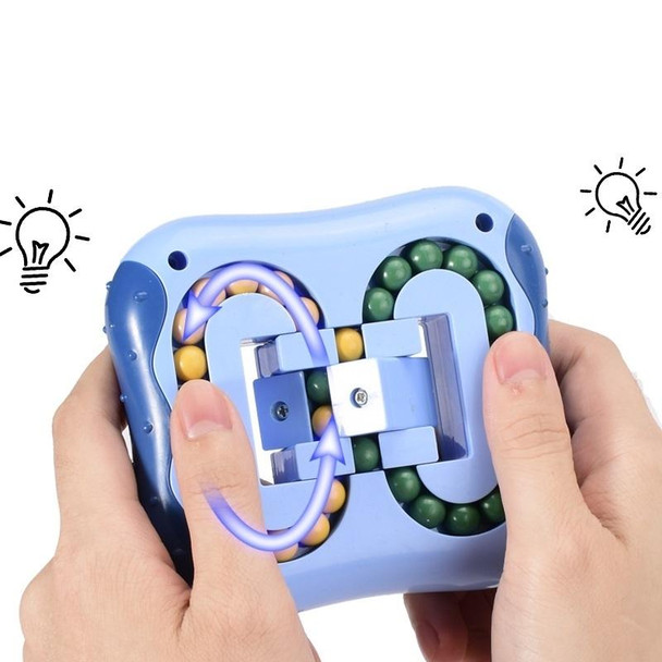 Rotating Magic Bean Fingertip Rubik Cube Children Finger Top Intellectual Toy (Blue)