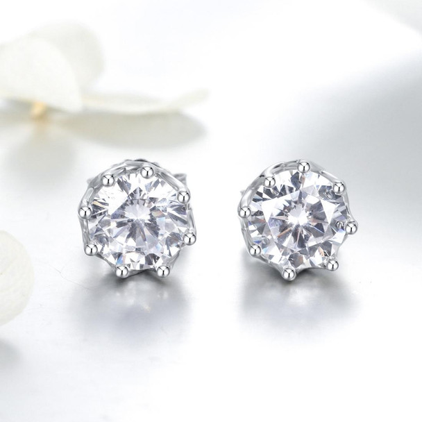 S925 Sterling Silver Stud Earrings Zircon Earrings