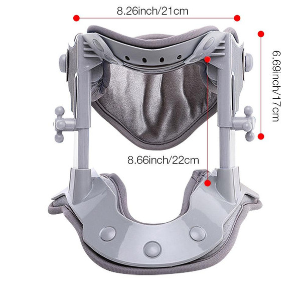 Cervical Spine Retractor Household Adjustable Hot Compress Stretching Neck Brace(Gray)