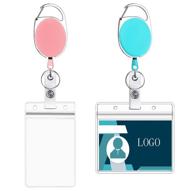 3 PCS 68cm Retractable Pull Badge Reel Zinc Alloy ID Lanyard Name Tag Card Badge Holder(Sky Blue)