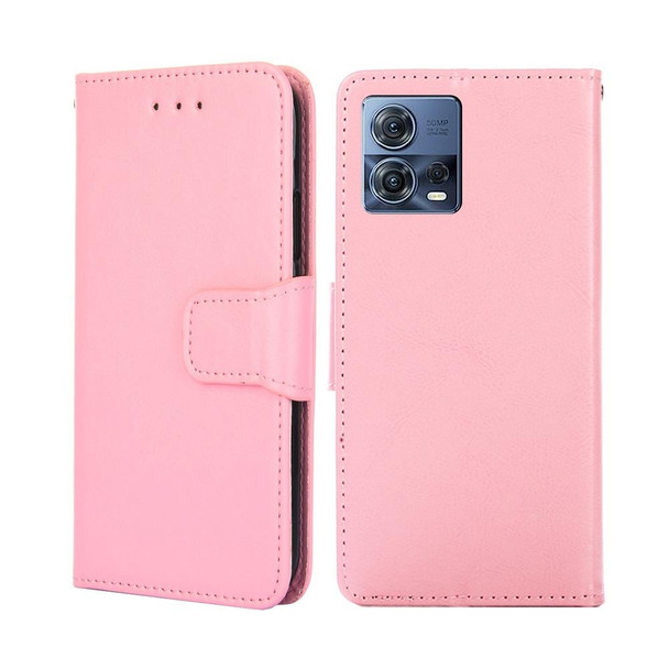 Motorola Edge S30 Pro 5G/Edge 30 Fusion Crystal Texture Leather Phone Case(Pink)