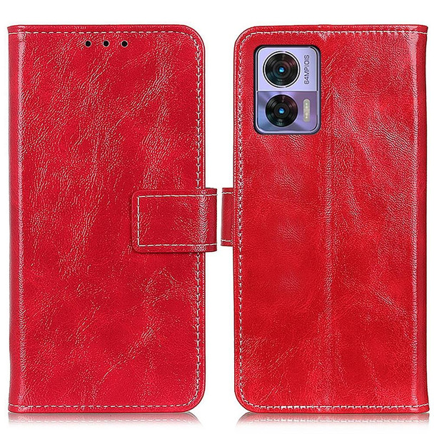 Motorola Edge 30 Lite / Edge 30 Neo Retro Crazy Horse Texture Leather Phone Case(Red)