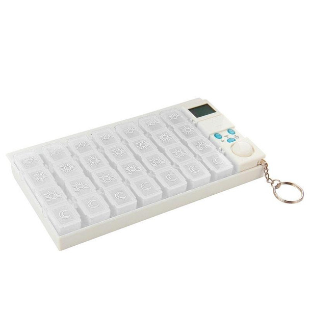 7 Days Pill Box with Digital Timer(White)