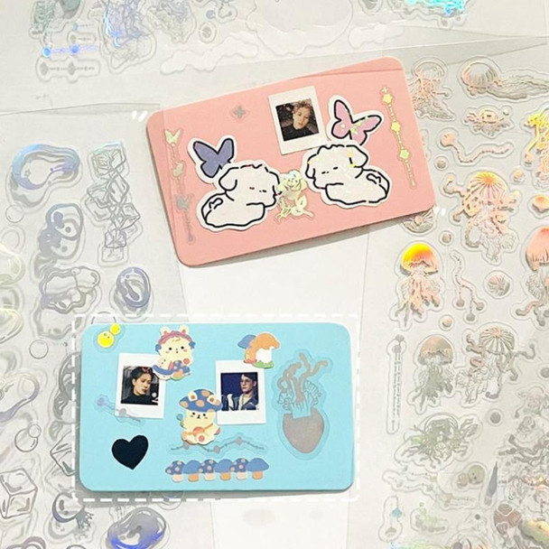 10 PCS Hot Stamping Laser Cartoon Animal Sticker Decoration Hand Account Material(Starry Sky)