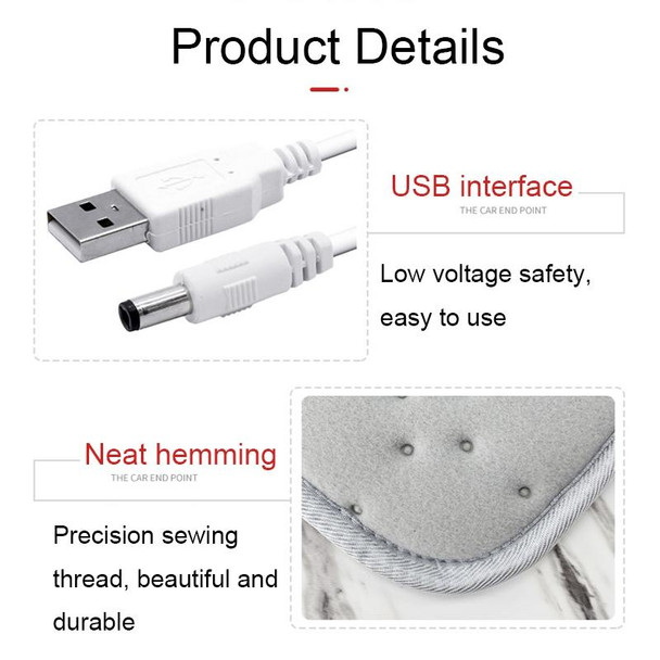 11696 5V USB Plug-in Car Timing Heating Seat Cushion(45x45cm)
