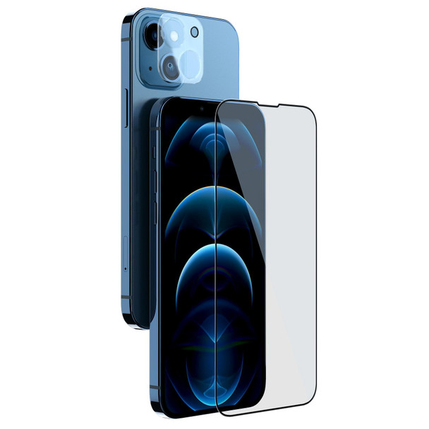 iPhone 14 NILLKIN 2 in 1 HD Full Screen Tempered Glass Film + Camera Protector Set