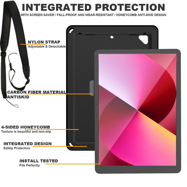 EVA + PC Tablet Case with Shoulder Strap - iPad Air / Air 2 / 9.7 2017 / 9.7 2018(Black)