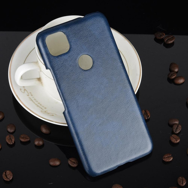 Google Pixel 4a Shockproof Litchi Texture PC + PU Case(Blue)