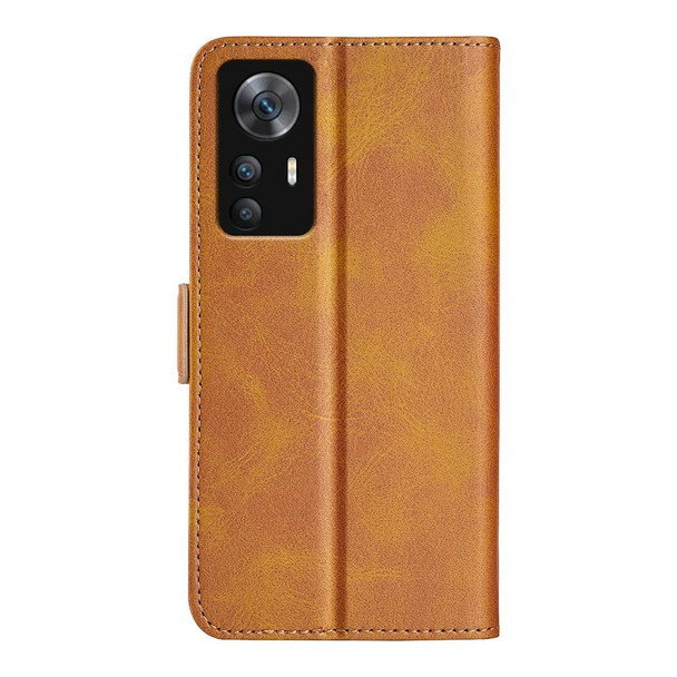 Xiaomi 12T / 12T Pro / Redmi K50 Ultra Dual-side Magnetic Buckle Leather Phone Case(Yellow)