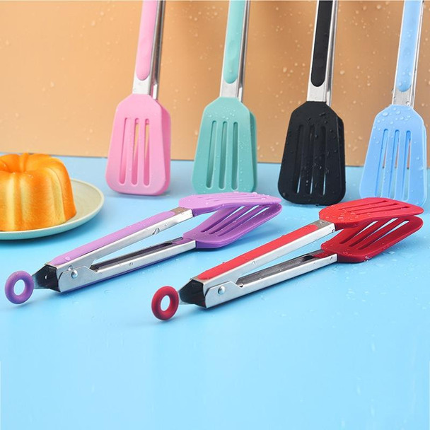 2 PCS Kitchen Food Tongs Hotel Steak Tongs Insulated Long-Handled Bread Tongs Barbecue Clip Barbecue Clip(Pink)