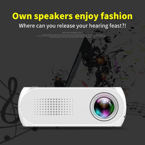 YG320 320*240 Mini LED Projector Home Theater, Support HDMI & AV & SD & USB(Black)