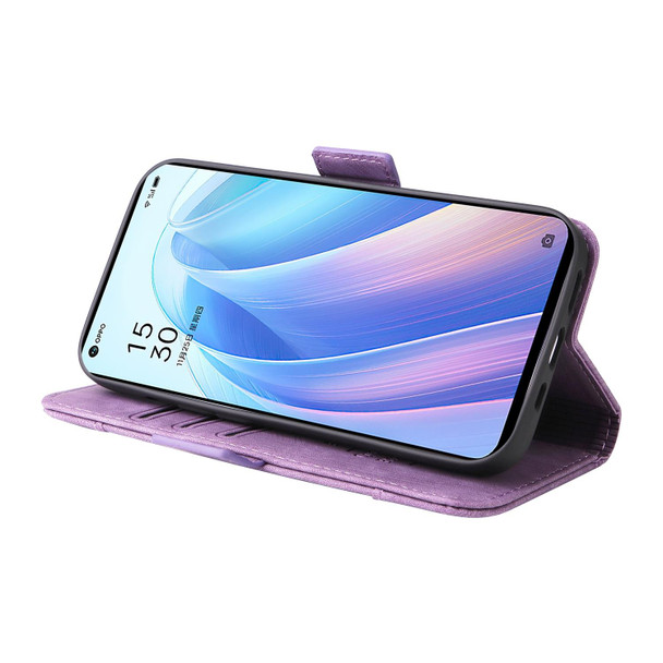 OPPO Reno 7 5G Global / Find X5 Lite BETOPNICE Dual-side Buckle Leather Phone Case(Purple)