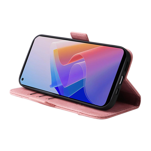 OPPO Reno 7Z 5G BETOPNICE Dual-side Buckle Leather Phone Case(Pink)