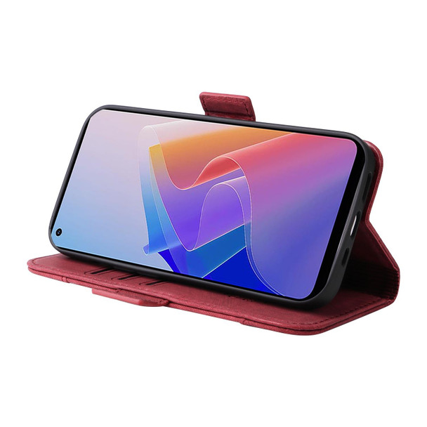 OPPO Reno 7Z 5G BETOPNICE Dual-side Buckle Leather Phone Case(Red)