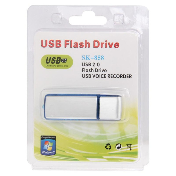 USB Voice Recorder + 8GB USB Flash Disk(Blue)