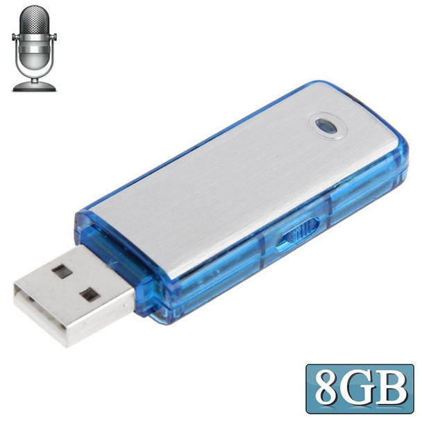 USB Voice Recorder + 8GB USB Flash Disk(Blue)