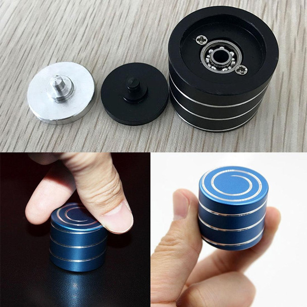 Dynamic Desktop Toy Stress Reducer Anti-Anxiety Aluminum Alloy Spinning Toy(Black)