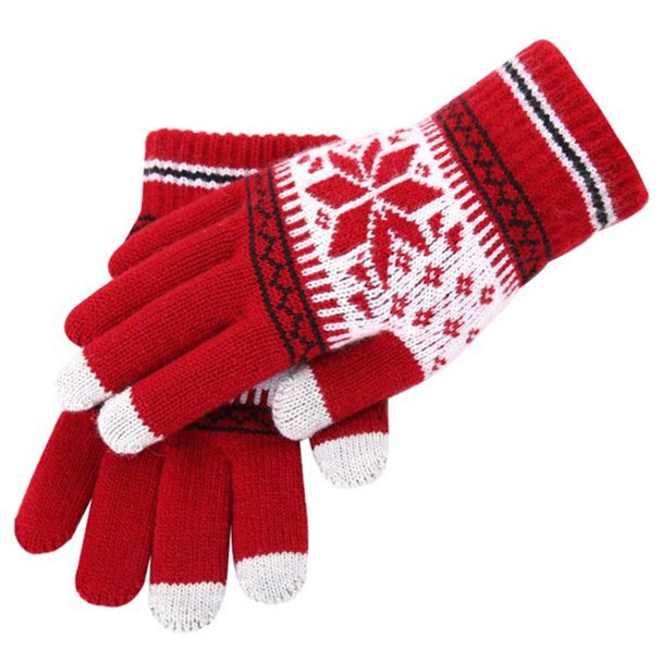 Multifunctional Three Fingers Touch Screen Wool Warm Gloves, - iPhone, Galaxy, Huawei, Xiaomi, HTC, Sony, LG and other Touch Screen Devices(Pink)