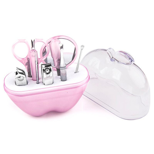 10-in-1 Delicate Apple Design Grooming Nail Manicure Pedicure Personal Cosmetic Makeup Set Kit