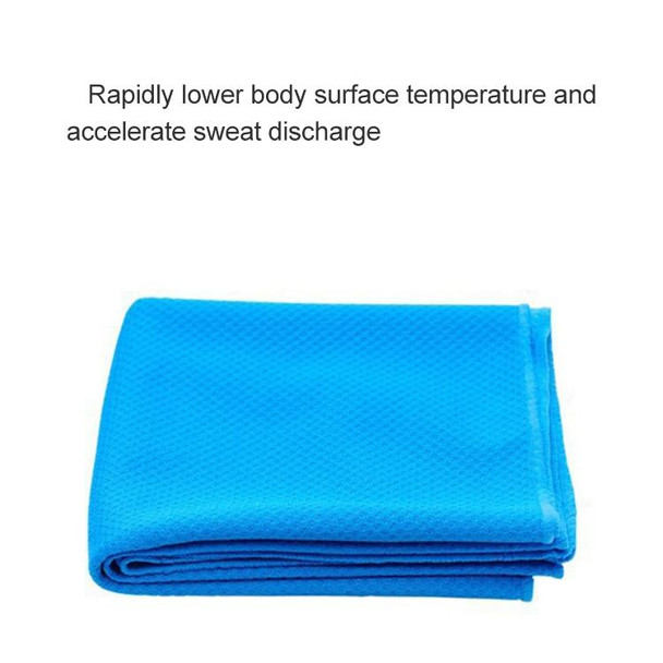 Outdoor Sports Portable Cold Feeling Prevent Heatstroke Ice Towel, Size: 30*80cm(Blue)