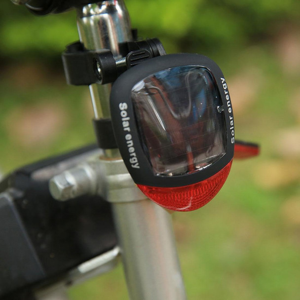 4 Flash Mode Available Solar Energy Rechargeable Bicycle Tail Light with 2 Red LED