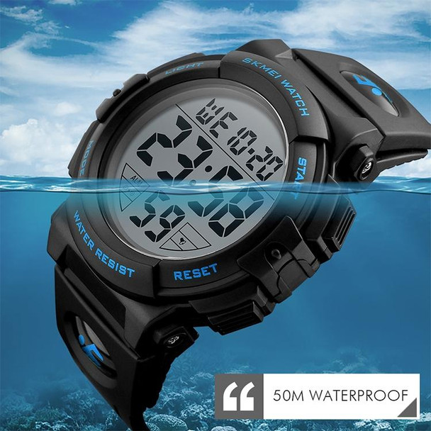 SKMEI 1258 Multifunctional Outdoor Sports Noctilucent Waterproof Wrist Watch, Size: S(Black)