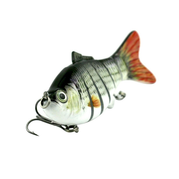 HENGJIA JM020 10cm 18g Multi-section Plastic Hard Baits Artificial Fishing Lures with Treble Hook, Random Color Delivery