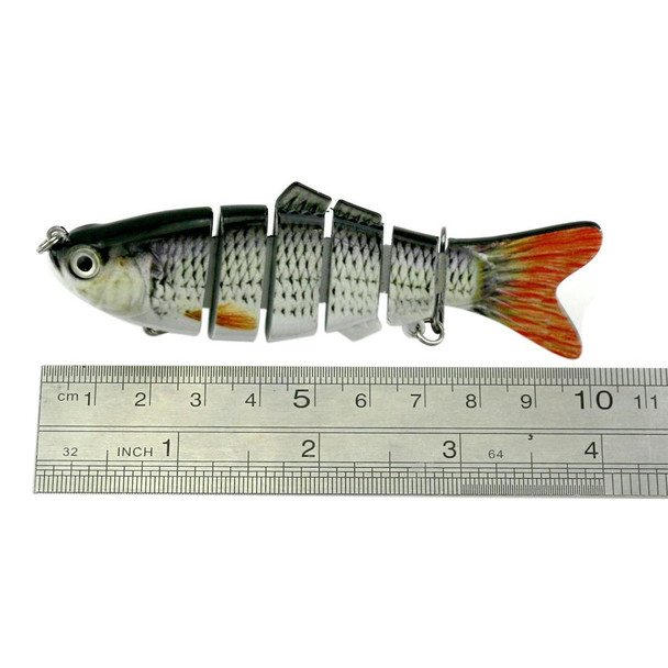 HENGJIA JM020 10cm 18g Multi-section Plastic Hard Baits Artificial Fishing Lures with Treble Hook, Random Color Delivery