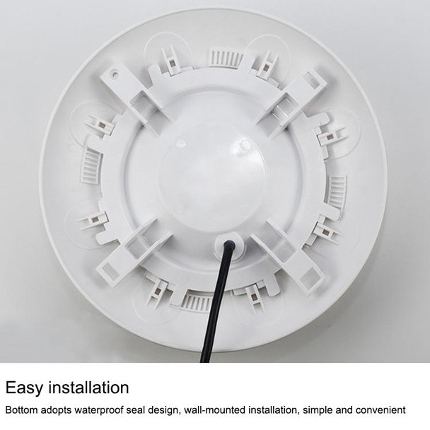 12W ABS Plastic Swimming Pool Wall Lamp Underwater Light(Warm White)