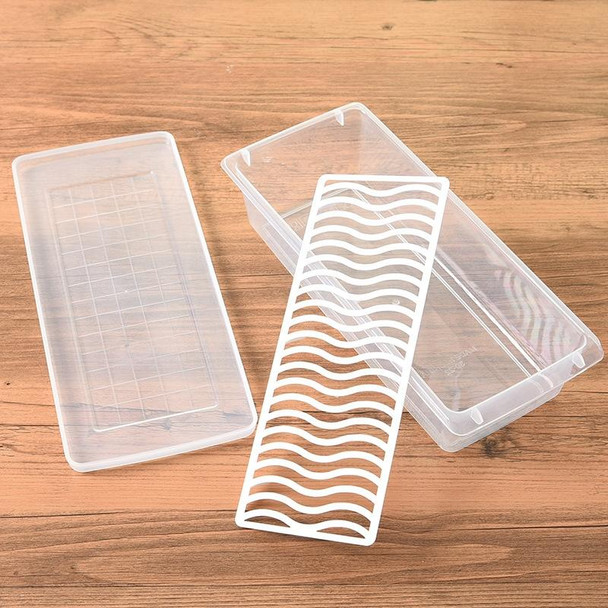 6 PCS Kitchen Refrigerator Drainable Fresh-Keeping Box Food Plastic Sealed Freezer Storage Box Fish Fresh Box, Size:Small