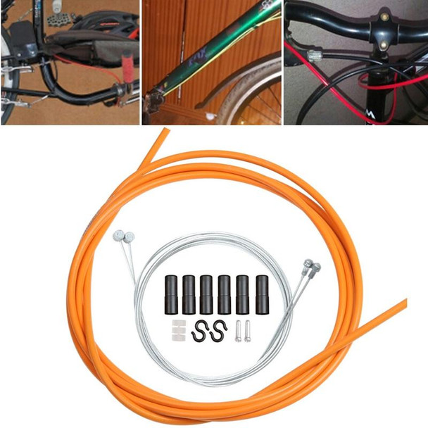 Universal Bicycle Brake Cable Tube Set(Orange)