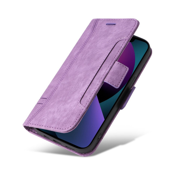 iPhone 13 BETOPNICE Dual-side Buckle Leather Phone Case(Purple)