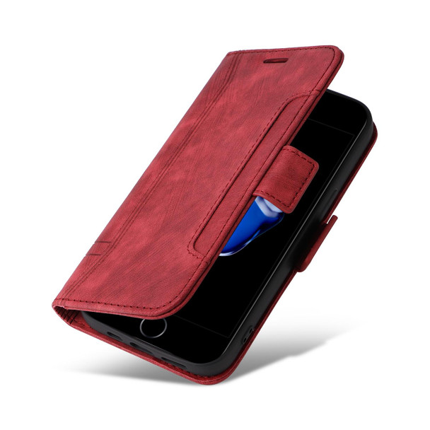 iPhone SE 2022 / SE 2020 / 7 / 8 BETOPNICE Dual-side Buckle Leather Phone Case(Red)