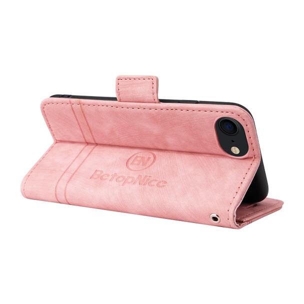 iPhone SE 2022 / SE 2020 / 7 / 8 BETOPNICE Dual-side Buckle Leather Phone Case(Pink)